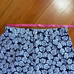 Poppy Lux Pippa Rose Jersey Skirt Navy Blue Floral High Waisted Comfy Size‎ 6 thumbnail 6