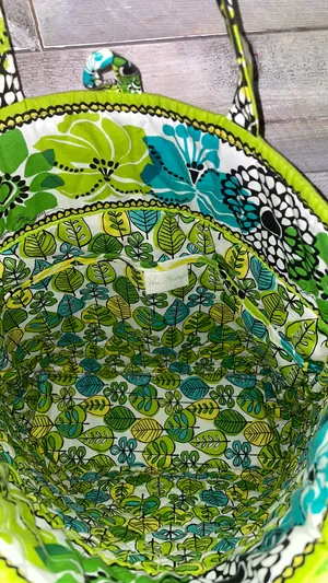 Vera Bradley "Lime's Up" Retired pattern Tote Bag. thumbnail 2
