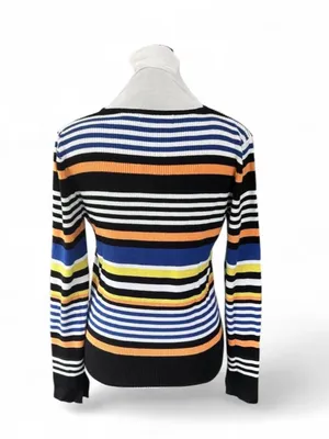 Philosophy multi-colored horizontal striped sweater in size L thumbnail 4