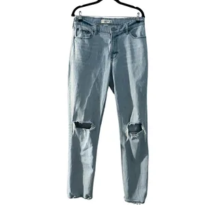 ABERCROMBIE & FITCH Curve Love Low Rise Baggy Distressed Jeans Sz 28 thumbnail 2