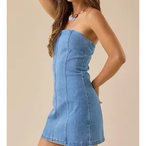 NEW Altar’d State Denim Strapless Mini Dress Size XXL NWT thumbnail 3