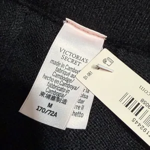 Victorias Secret Black Knit Jogger Pants Wool Blend NWT Womens Medium thumbnail 4