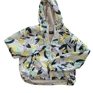 🌺💙 Hurley Jersey‎ Lined Hooded Windbreaker Jacket Blue/Yellow M 💙🌺 thumbnail 2