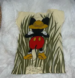Disney Mickey Mouse Safari T-Shirt The Walt Disney Company Long Shirt RARE OSFM thumbnail 4