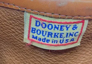 DOONEY & BOURKE black pebbled leather vintage tote bag serial number A42… thumbnail 12