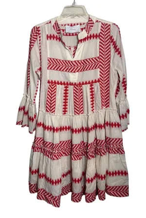Tuckernuck Kasia Red White Clio Mini Dress Sz. M thumbnail 1