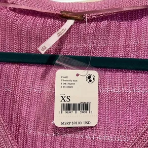 Free People Butterfly Bush‎ Pink Knit Cardigan x-Small NWT thumbnail 4