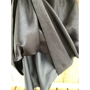Jenny Yoo 6 Navy Blue Crinkle empire waist one shoulder Knee Length Prom‎ dress thumbnail 5