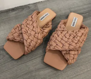Steve Madden Braided Slide Mules in Nude Tan thumbnail 1