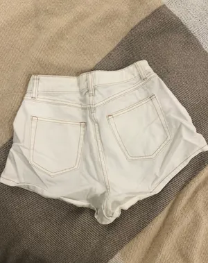 Cider White Denim Shorts thumbnail 3
