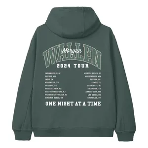 Morgan Wallen Hoodie Green Size L thumbnail 2