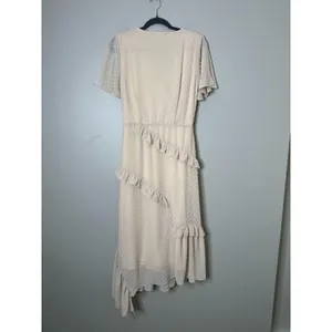 Lulus Next To You Swiss Dot Ruffled Midi Dress Size‎ M Fairy Coquette Asymmetric thumbnail 6