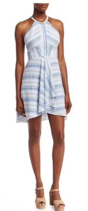 Amanda Uprichard Vineyard Striped Cotton Mini open back size large black white‎ thumbnail 1
