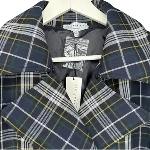 Anthropologie Current Air Plaid Double Breasted Coat Medium thumbnail 5