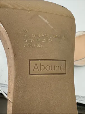 Abound tan nude heels featuring a modern clear PVC strap‎ size 8 classy sexy thumbnail 6