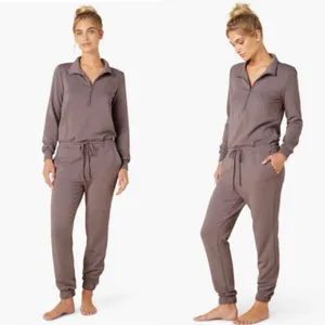 NWT Beyond Yoga Ski Weekend Jumpsuit Mauve Sz Small thumbnail 2