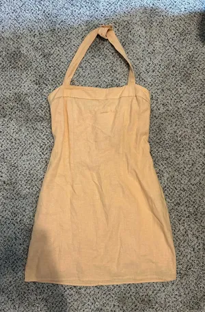 Abercrombie & Fitch Light Peach Halter Mini Dress thumbnail 1