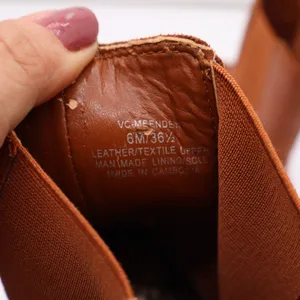 Vince Camuto Boots Womens 6 Meendey Cognac Brown Studded Lug Platform Fair thumbnail 5