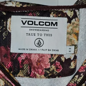 Volcom Womens Burgundy Nelson Fleece Full Zip Hoodie Jacket Medium‎ thumbnail 3