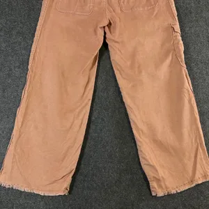 Hei Hei Anthropologie Pink Cargo Pants Wide Leg Frayed Hem Tencel Linen Size 28 thumbnail 11