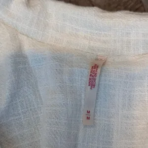 Free people linen gauze cotton button down oversized shirt M thumbnail 5