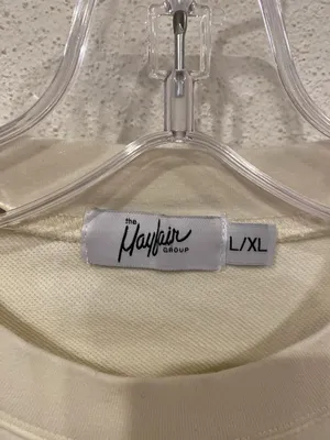 The Mayfair Group Affirmations Sweatshirt Womens L/XL Cream Manifest Graphic thumbnail 3