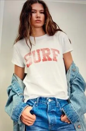 We the Free people white / red surf Tee small thumbnail 1