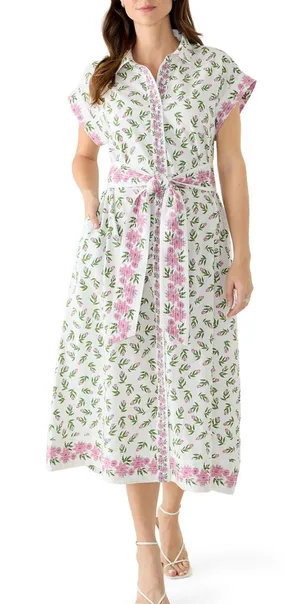 Crown & Ivy short sleeve belted midi dress NWT thumbnail 1