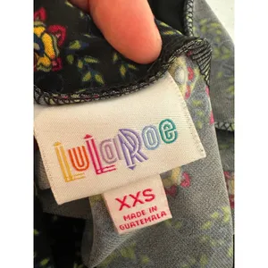LuLaRoe Maxi Skirt XXS Black Floral Foldover Waist Boho Long Casual Stretch thumbnail 6
