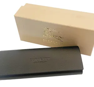 Burberry Hard Leather Empty Glasses Case Travel‎ Velvet Lining Cardboard Box thumbnail 1