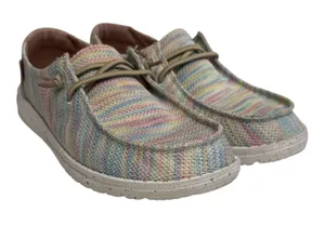 Hey Dude Casual Canvas Slip-On Shoes Wendy Sox Aurora White Size 7 thumbnail 1