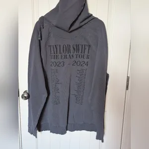 Taylor Swift Gray The Eras 2023-2024 Hoodie Blue/Grey XLarge thumbnail 2