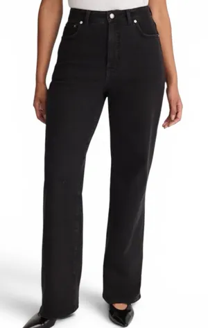 NWT Madewell The Curvy Wide Leg Jeans Women’s Size 31 Black Frost Super Stretch thumbnail 1