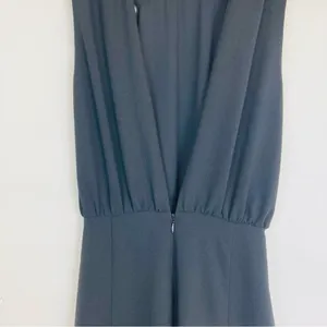 Wilfred Aubrey Halter Midi Dress Black Chiffon Open Back Minimalist 00 thumbnail 6