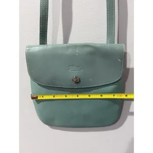 Longchamp‎ Le Pliage Leather Shoulder Bag Crossbody Made In France Vintage L thumbnail 9