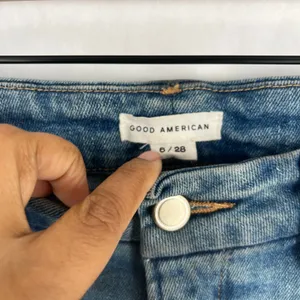Good American Good Jeans Womens 6 Blue‎ Medium Wash Denim High Rise Distressed thumbnail 5