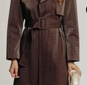 Torn By Ronny Kobo Regina Coat in Chocolate Brown size M thumbnail 4