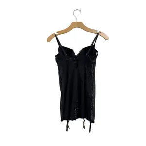 Victoria’s Secret Black White Lace Bustier Corset Garter Lingerie‎ 34C thumbnail 2