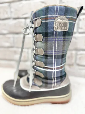 Sorel Tivoli High Plaid Lace-Up Waterproof Winter Boots Size 7.5 thumbnail 6
