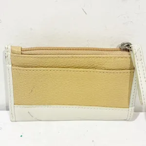 Coach‎ Leather Card Wallet Brown/cream Pebbled Leather Keychain thumbnail 6