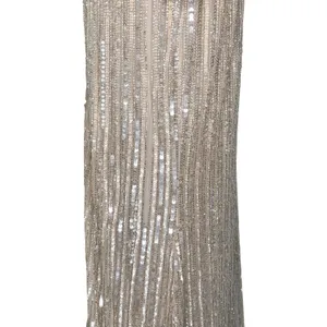 Mac Duggal Rose Gold Sequin Beaded Illusion Trumpet Gown Size 8 NWT FLAWED thumbnail 10