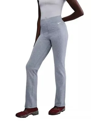 NWT Nike Women's Sportswear Classic High-Waisted Bootcut Pants Grey Pull On S thumbnail 2