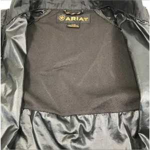 ARIAT Full Zip Packable Rain Jacket Women L Black Travel Timeles Everyday Sporty thumbnail 11