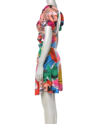 AGUA BENDITA X Revolve Amber Dress In Pink Abstract Size XS NWT thumbnail 5