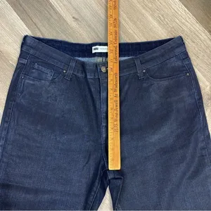 Levi's Jeans Womens 16 Mid Rise Skinny Bootcut Oil Rubbed Blue 33x 32‎ Western thumbnail 13