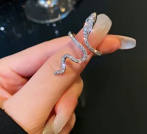 Rhinestone Snake Ring Silver Jewelry Taylor Swift Reputation Fashion Jewelry NEW thumbnail 1