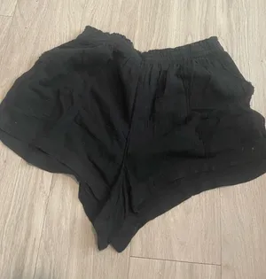 aerie Black High-Waist Elastic Shorts thumbnail 1