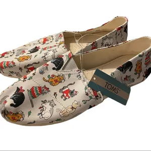 Toms Christmas Cats Festive Holiday‎ 6 Shoes thumbnail 3