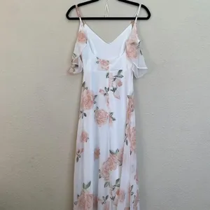 Lulu's Take You There Ivory Floral Print Maxi Dress size XS‎ thumbnail 9