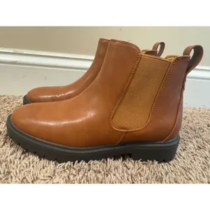 Ankle Boots Women's 7.5 Brown Lug Sole Pull On Booties thumbnail 9